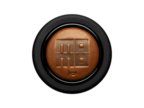 Heritage 皮革压花波峰喇叭按钮雪茄棕色