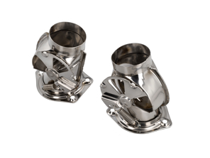 Heat exchanger heater flaps STAINLESS STEEL, set of 2. Porsche 911 - 90121100700, 90121100800, 90121100822, 90121100722 - 9210001