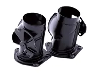 Warmtewisselaar verwarmingskleppen RVS, set van 2. Porsche 911 - 90121100700, 90121100800, 90121100822, 90121100722 - 9210001