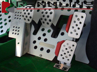 Rennline 4-delige pedaalset rubberen grip. Porsche 911 / 912 / 930 - A12.2.P6098, A122P6098