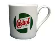 Taza de porcelana clásica Castrol.