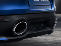 Exhaust tail pipes, in Silver. Porsche 992 (911) Carrera / Targa - 992044204