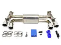 Silencieux d'échappement / système d'échappement de course commutable sport en titane DesignTek. Porsche991.2