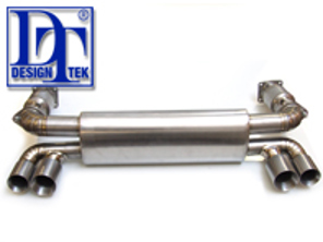 Uitlaatdemper / Demper Titanium DesignTek voor Porsche 996 Turbo - 99611102775, 99611102776