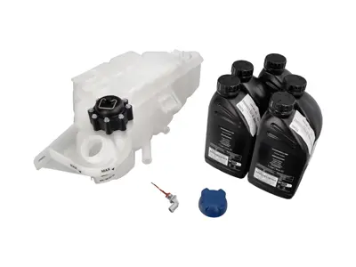 Kit serbatoio di espansione del liquido di raffreddamento del motore con sensore. Porsche 996 2001 >> / 997.1 / 997.2 - 99610615703, 99610615704, 99610615700, 99610615701, 99610615702