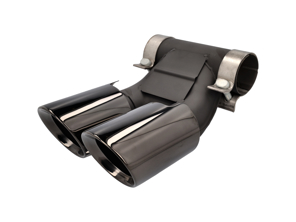 Tubos de escape DesignTek con acabado en negro cepillado para Porsche 981 / 981C - 98111126100, 98111136100, 98111136160, 98111136161, 98111136162, 98111196100, 98111196101, 98111196102