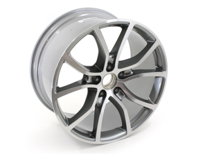 21-Zoll-Leichtmetallfelge im exklusiven Design vorn in Platinsilber. Porsche 9YA Cayenne - 9Y0601025BHOU7, 9Y0601025BH, 9Y0601025POU7, 9Y0601025P
