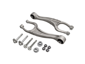 Hintere Querlenker und Schrauben, unten. Porsche 991 - 99133105321, 9P1505311, 99133105302, 99133105310