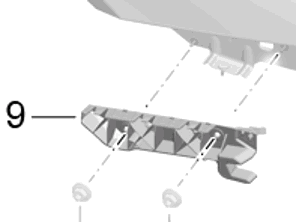 Bande de maintien supérieure du pare-chocs arrière. Porsche 991.2 Turbo - 99150563501, 99150563601