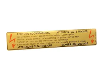 Pegatina Peligro Alto Voltaje. Porsche 964 / 993 / 928 - 96470116300