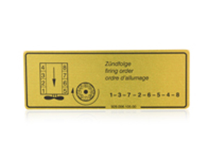 Pegatina Orden de disparo. Porsche 928 - 92800610500