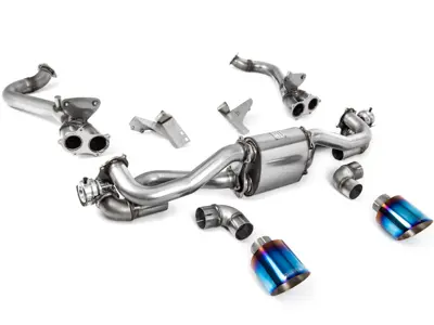 Milltek GPF Bypass Sports Exhaust With Burnt Titanium GT-115 Trims. Porsche 718 Cayman GT4 / Boxster GTS 4.0L - 982251053E, 982251053K, 982251053F, 982251053H, 982251053D, 982251053G, 982254351B, 982254351L, 982254351AA, 982254351P, 982254351R, 982254350B, 982254350L, 982254350AA, 982254350P, 982254350R - SSXPO165