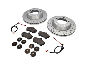 Pack de plaquettes et disques de frein arrière pour Porsche Boxster 986 S - 98635240301, 98735240300, 98735240301