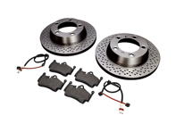 ACHTER Remblokken en Remschijf Pakket Porsche 987 Boxster / 987C Cayman - 98735240101, 98735293903, 98761267601, 98735240101BRE, 98735293903BRE