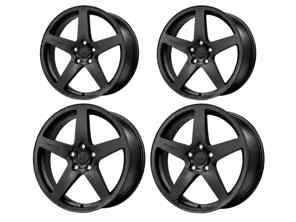 DD1 5-Bolt Alloy Wheel Set Satin Black. Porsche 992.2 GTS - 992.25.20.F.SB, 992.26.02.R.SB