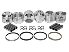 Piston set, JE Forged. Porsche 911S 2.2/2.4 - 008 911 84P JE, 008 911 86EP JE, 008 911 86SP JE, 00891184PJE, 00891186EPJE, 00891186SPJE