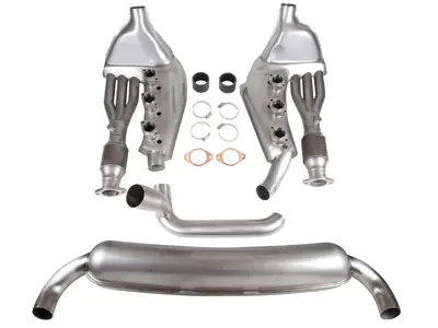 Échappement sport avec kit de conversion de convertisseurs catalytiques. Porsche 911 3,2 litres 1984-89 - 93011104300, 93021102901 - 1620802810