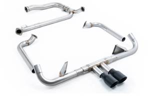 Milltek Sports Exhaust With Cat Replacement And Cerakote Black Trims. Porsche 718 GTS 2.5L - 982251052E, 982251052F, 982251052G, 982251052J, 982251052L, 982251051D, 982251051K, 982251051F, 982251051G, 982251051J, 982251051L - SSXPO145