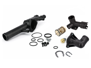 Kit termostato liquido di raffreddamento motore. Porsche 958 Cayenne 3.6L 2011-18 - 95810612602, 95510613200, 95810606000, 99760641000, 95810613100