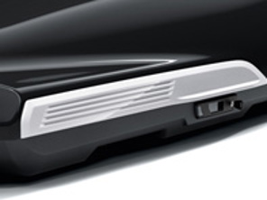 Lames latérales interchangeables pour coffre de toit Porsche Performance, en Carrara White Metallic. Porsche 991 / 992 - 9Y0044871, 9Y0044870, 9Y0044871A, 9Y0044871B, 9Y0044871C