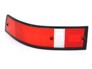 Indicator lens rear red with black rim. Porsche 911 73-89 USA spec - 91163195100, 91163195200 - URO-004163, URO-004164, TMP-9447B, TMP-9448B