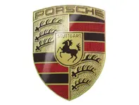 Escudo de Porsche esmaltado 30 cm x 40 cm (retrato)