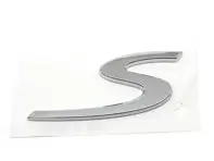 S - Badge arrière chromé pour Porsche 970 Panamera - 97055924303, 97055924302