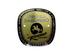 REUTTER STUTTGARD Badge. Porsche 356