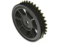 Krukaspoelie 127 mm voor EFI-conversie. Porsche 911 1974 - 1989 - 93010202808, 93010202804, 93010202801, 91110201750, 91110201704 - AMS9050099, AMS9050064