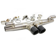Titanium Exhaust final muffler with carbon tailpipes Porsche 991 GT3 - DesignTek - 99711102799, 99711102790, 99711102792 - GT3, R
