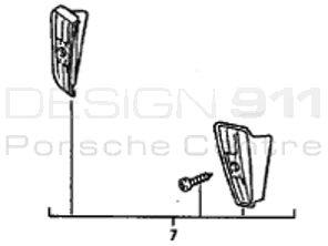 Insertos de faros antiniebla, paquete de 2. Porsche 944 1986-91 (OE Part NO. 95163193100 / 95163193200) - 95163193100, 95163193200