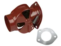 Verwarmingsklep warmtewisselaar, rood. Porsche 911 65-86 - 90121100823, 90121100723, 1623200970, 1623200980, 90.001OE, 90.002OE, 90121100722, 90121100822 - 1623200970, 1623200980