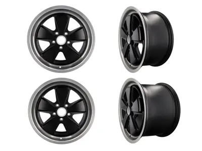 17" Fuchs Alufelgen 4er-Set in Schwarz 7.0J und 9.0J für Porsche - 999362B17, 999362B177055, 999362B179055