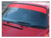 Rennline voorruitvizieren, in Flat Black. Porsche 986 Boxster - E45