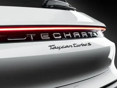 TechArt "TECHART"- Heckschriftzug. Porsche 9J1.1 / 9J1.2 Taycan - 09J1.007.000.09, 9J.100.700.001, 9J.100.700.002 - 09J1.007.000.09
