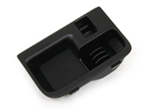 Mittelkonsoleneinsatz Satinschwarz. Porsche 997 / Boxster / Cayman - 9975535750201C