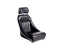 Asiento clásico Corbeau. En Vinilo Negro. Porsche 911/964/968/944 - 120804, 120804/W
