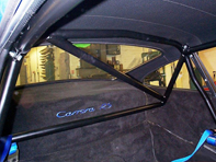 Überrollkäfig 6-Punkt-Verschraubung mit einzelnen Türstangen, ohne Schiebedach. Porsche 964