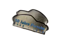 Pin Insignia '50 Jahre Porsche 1948-1998' Plata