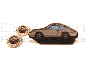 Pinbadge 'Porsche 911 Carrera 4S' wit