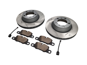 REAR Brake Pads and Brake Disc Package. Porsche Panamera 3.0L Diesel / 4S - 971615601P, 971615602P