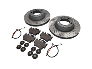 REAR Brake Pads and Brake Disc Package. Porsche 996 C4S / 996 Turbo - 99661236500, 99661236501, 99635294903, 99635208602, 99635208600, 99635240502, 99635294904, 99635240602, 90026904701, 99906705009, 99635195901