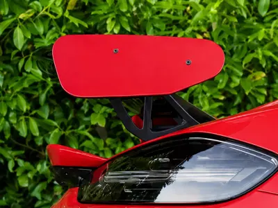 Achtervleugel eindplaten van koolstofvezel voor de GT4. Porsche 981 GT4 / 718 GT4 - 98151226583, 982825491G2X - 718.GT4.24.02.VGC, 718.GT4.24.02.CE