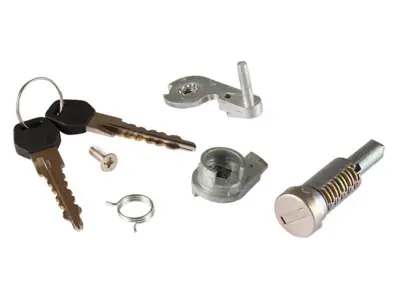 Cerradura de manilla de puerta con cilindro de cerradura y llaves. Porsche 911 1973-86 - 91153194300, 91153194329, 91153194400, 91153194429 - 1687151170, 1687151180