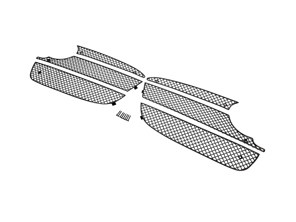 Voorbumper RVS Buitengrill Set ZunSport. Porsche 981 Cayman Handgeschakeld/PDK met sensoren - ZPR46913, ZPR46913B, ZPR46913, ZPR46913B