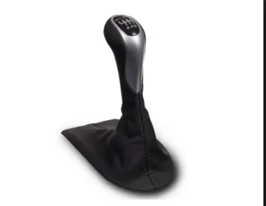 Gearshift Leather with Silver Grip Stem. Porsche  996 / Boxster 986 S - 99642407505EVZ, 99642407505