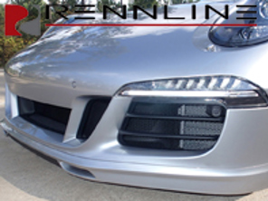 Rennline Voorbumper Wire Mesh Grill Kit Zwart. Porsche 991.1 2012-16 - E100011112, E100012112, E100014112, E157.152, EE157152
