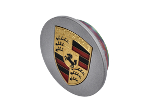 Wieldop met gekleurd Porsche embleem. Porsche 924 / 944 / 964 / 968 / 993 / 996 - 92836103206TTP, 92836103206, 92836103211, 92836103211TPP