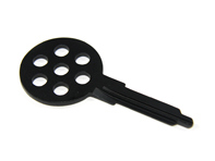 Blank Key Shank in black 70's Retro Porsche 911 1965-89 / 964/ 993 - 91153890300, 91453190310, 94453804101