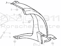 Paso de rueda delantero trasero Porsche 964 Turbo - 96550420301, 96550420401, 99904900740
